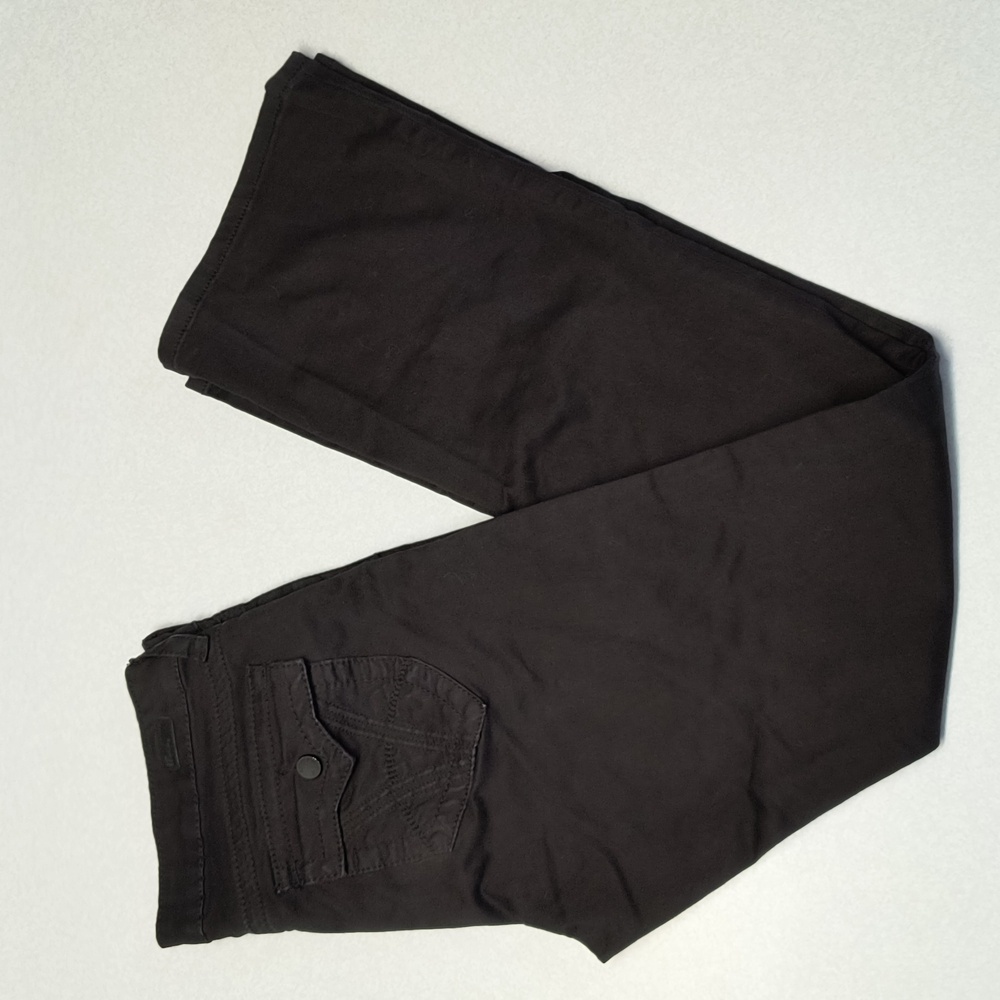 Kut from the Kloth Black Boot Cut Jeans with Distressed Details